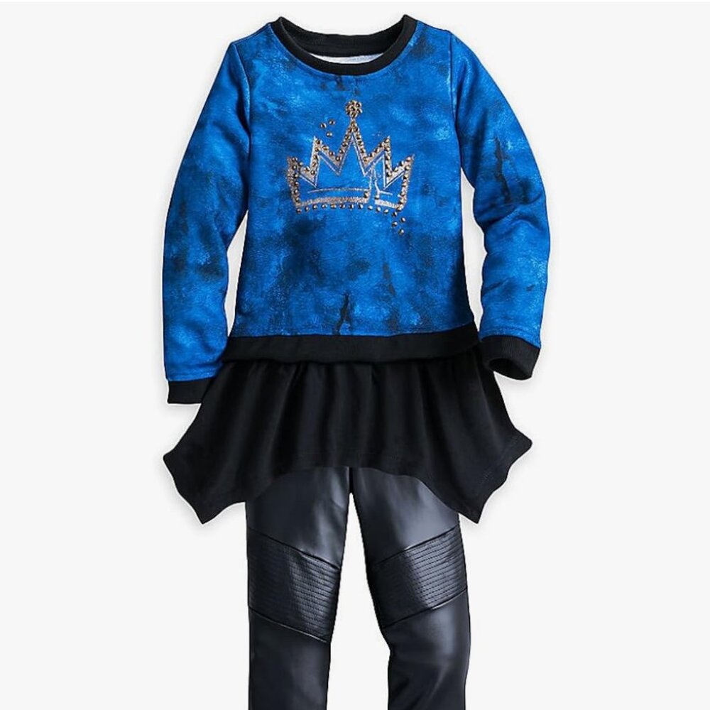 descendants evie outfit set with faux legging pants, rare find, new 7/8